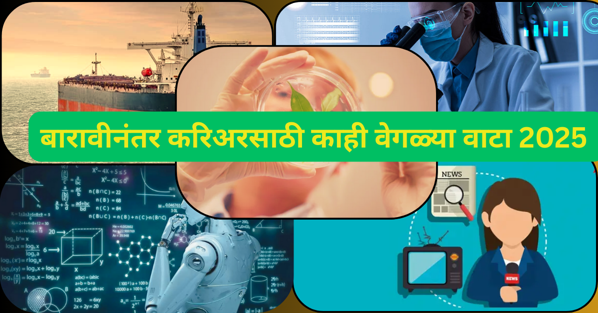 बारावीनंतर करिअरसाठी काही वेगळ्या वाटा 2025