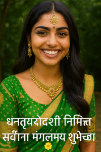 धनत्रयोदशीच्या दिवशी आनंदित स्मित